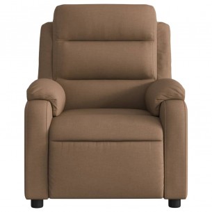 Fauteuil de massage inclinable Marron Tissu
