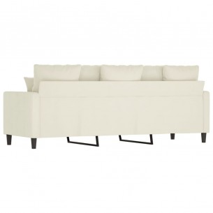 Canapé à 3 places Crème 180 cm Velours