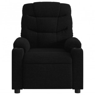 Fauteuil de massage inclinable Noir Tissu
