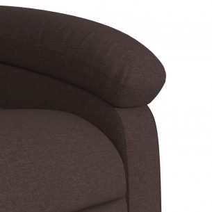 Fauteuil de massage inclinable électrique Marron foncé Tissu
