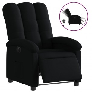 Fauteuil inclinable électrique Noir Tissu