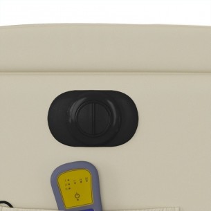 Fauteuil de massage inclinable électrique crème similicuir