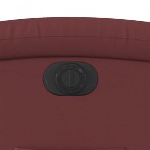 Fauteuil inclinable électrique Rouge bordeaux Similicuir