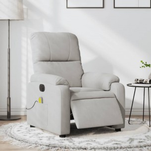 Fauteuil inclinable de massage électrique gris clair