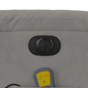 Fauteuil inclinable de massage électrique gris clair