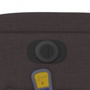 Fauteuil de massage inclinable électrique Marron foncé Tissu