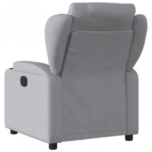 Fauteuil inclinable électrique Gris clair Tissu