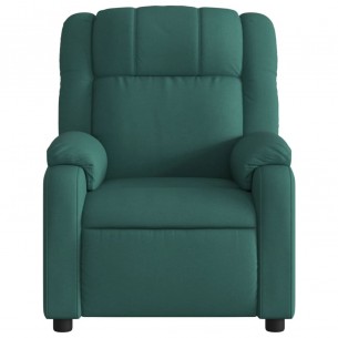 Fauteuil inclinable électrique Vert foncé Tissu