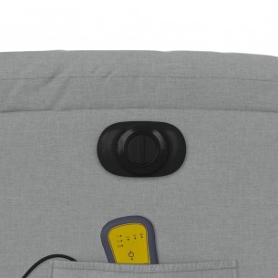 Fauteuil de massage inclinable électrique gris clair tissu