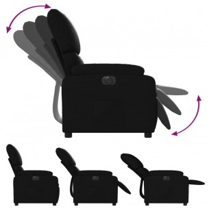 Fauteuil inclinable électrique Noir Similicuir