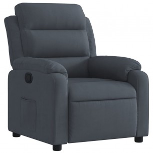 Fauteuil inclinable Gris foncé Velours