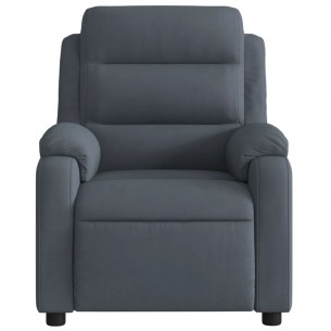 Fauteuil inclinable Gris foncé Velours