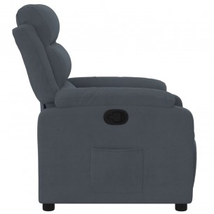 Fauteuil inclinable Gris foncé Velours