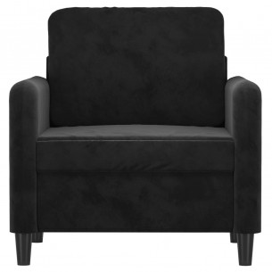 Fauteuil Noir 60 cm Velours