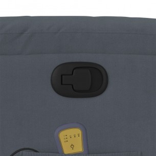 Fauteuil de massage inclinable Gris foncé Velours