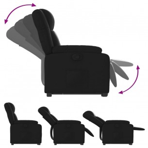 Fauteuil inclinable Noir Similicuir