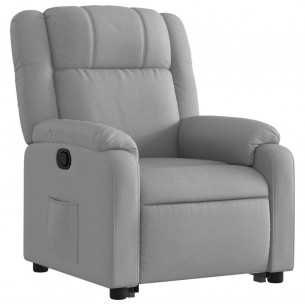 Fauteuil inclinable Gris clair Tissu