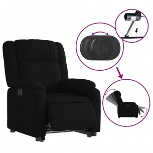 Fauteuil inclinable électrique noir tissu