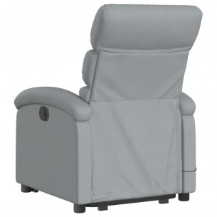 Fauteuil de massage inclinable Gris clair Tissu