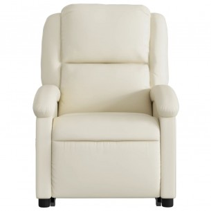Fauteuil inclinable Crème Similicuir