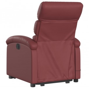 Fauteuil inclinable de massage Rouge bordeaux Similicuir