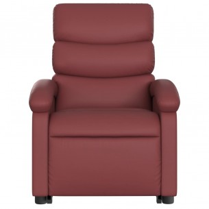Fauteuil inclinable de massage Rouge bordeaux Similicuir