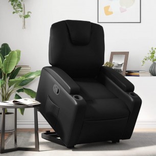 Fauteuil inclinable Noir Similicuir