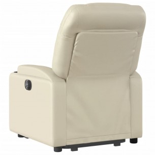 Fauteuil inclinable Crème Similicuir