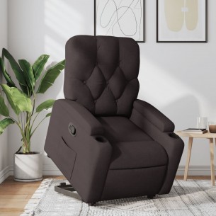 Fauteuil inclinable marron foncé tissu