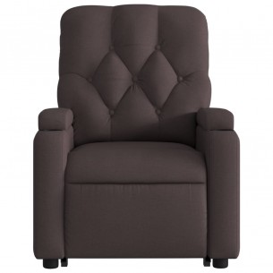 Fauteuil inclinable marron foncé tissu