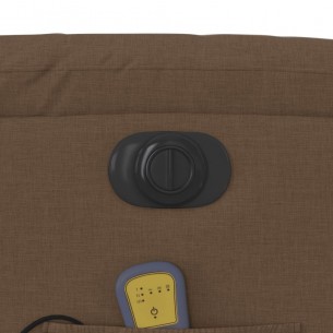 Fauteuil inclinable de massage électrique Marron Tissu