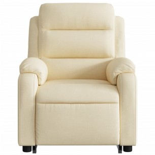 Fauteuil inclinable Crème Tissu