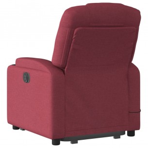 Fauteuil inclinable de massage électrique Rouge bordeaux Tissu