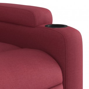 Fauteuil inclinable de massage électrique Rouge bordeaux Tissu