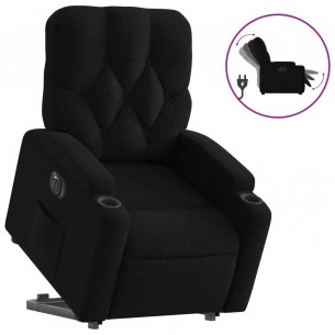 Fauteuil inclinable électrique noir tissu