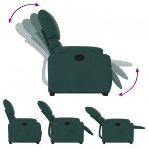 Fauteuil inclinable vert foncé tissu