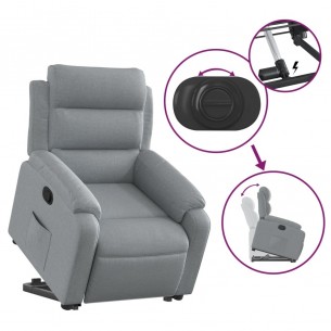 Fauteuil inclinable Gris clair Tissu