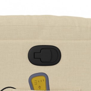 Fauteuil inclinable de massage Crème Tissu
