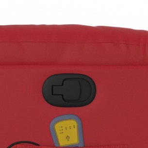 Fauteuil de massage inclinable rouge similicuir