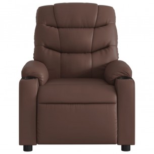 Fauteuil inclinable électrique Marron Similicuir