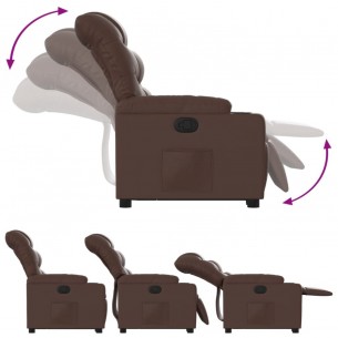 Fauteuil inclinable marron similicuir