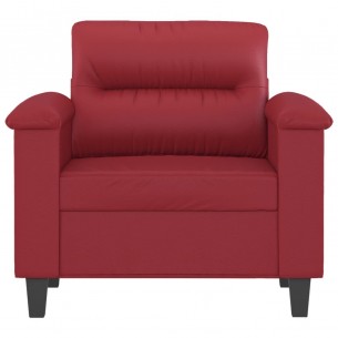Fauteuil Rouge bordeaux 60 cm Similicuir
