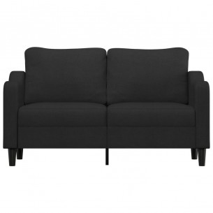 Canapé à 2 places Noir 140 cm Tissu