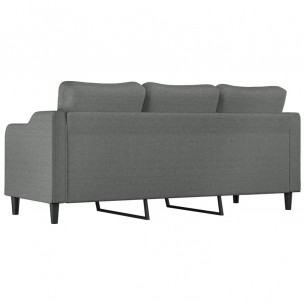 Canapé à 3 places Gris foncé 180 cm Tissu