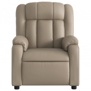 Fauteuil de massage inclinable électrique cappuccino similicuir