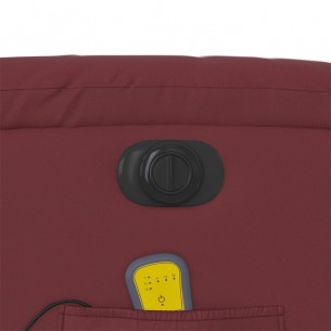 Fauteuil de massage inclinable électrique rouge bordeaux
