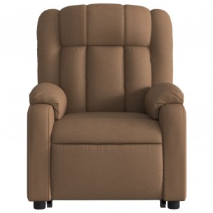 Fauteuil de massage inclinable Marron Tissu