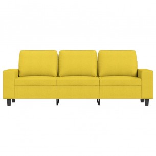 Canapé à 3 places Jaune clair 180 cm Tissu