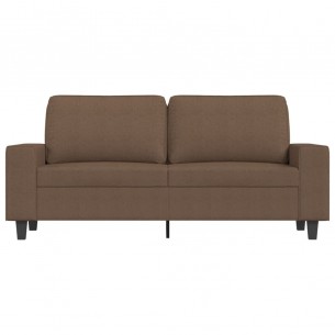 Canapé à 2 places Marron 140 cm Tissu