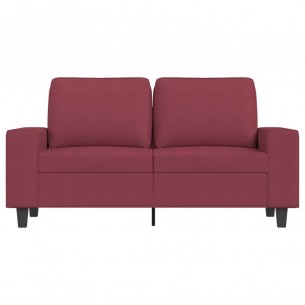 Canapé à 2 places Rouge bordeaux 120 cm Tissu